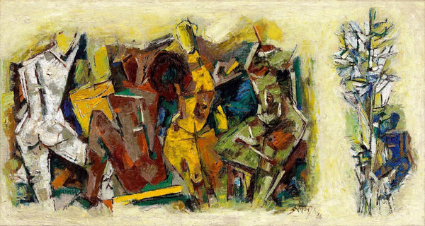 Gopis And Krishna - Maqbool Fida Husain - Framed Prints