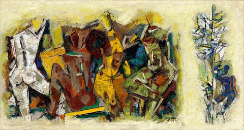 Gopis And Krishna - Maqbool Fida Husain - Posters