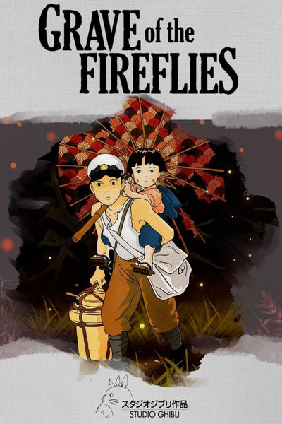 Grave Of The Fireflies - Studio Ghibli - Japanaese Animated Movie Poster - Canvas Prints