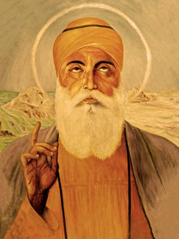 Guru Nanak Dev Ji Painting - Sepia - Framed Prints by Akal