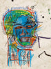 Head (Blue) - Jean-Michel Basquiat - Neo Expressionist Painting - Life Size Posters