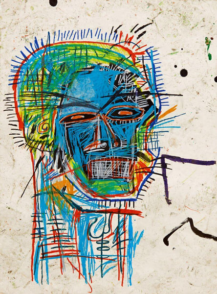 Head (Blue) - Jean-Michel Basquiat - Neo Expressionist Painting - Art Prints