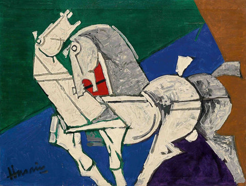 Horses - M F Husain - Famous Painting - Framed Prints