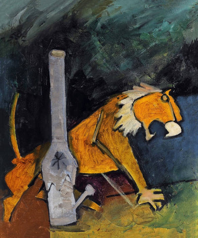 Husain - Lion - Canvas Prints