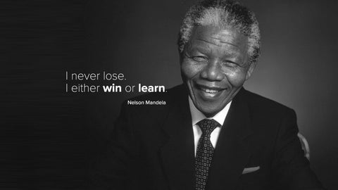 Nelson Mandela - I Never Loose - Canvas Prints