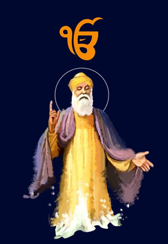 Ik Omkara - Sikh Guru Nanak Dev Ji I - Framed Prints by Akal