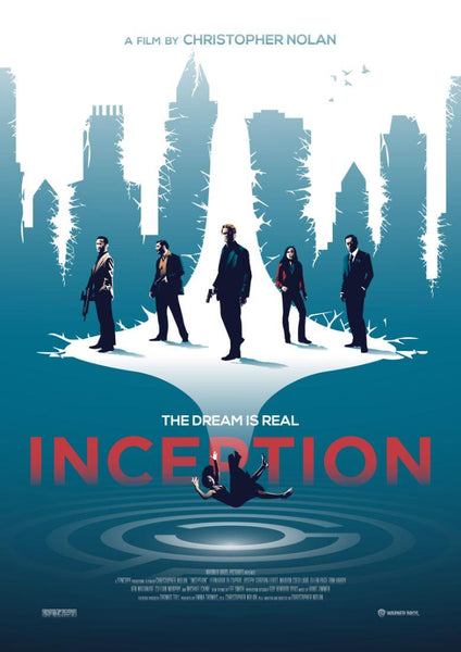 Inception - Leonardo DiCaprio - Christopher Nolan - Hollywood SciFi Movie Graphic Art Poster 4 - Posters