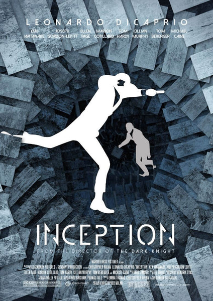 Inception - Leonardo DiCaprio - Christopher Nolan - Hollywood SciFi Movie Graphic Art Poster 7 - Posters