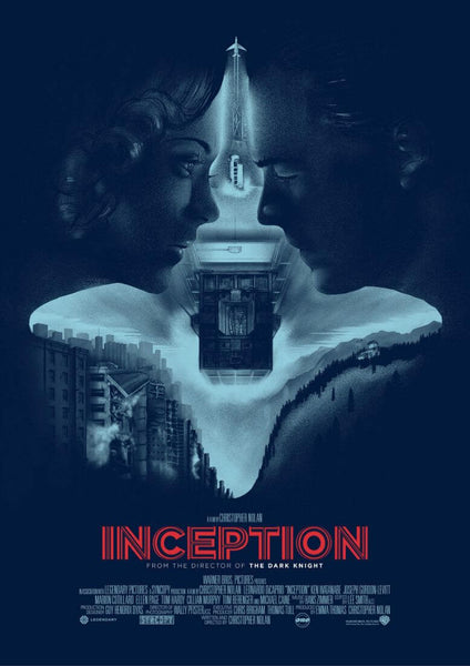 Inception - Leonardo DiCaprio - Christopher Nolan - Hollywood SciFi Movie Graphic Art Poster - Posters