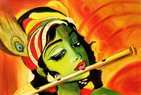 Acrylic Plastic Radha Krishna Painting at Rs 3400 in New Delhi | ID:  2850902097648