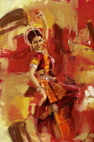 Indian Classical Dancer - Framed Prints