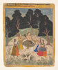 Indian Miniature Art - Folio from a ragamala series (Garland of Musical Modes) - Amber Style - Framed Prints