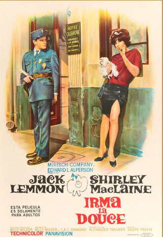 Irma la Douce – Jack Lemmon – Hollywood Classic English Movie Poster - Canvas Prints