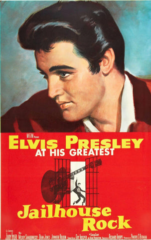 Jailhouse Rock - Elvis Presley - Hollywood Classic English Musical Movie Poster - Art Prints