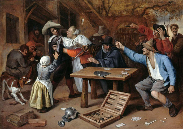 Fight card players - Jan Steen - Canvas Prints