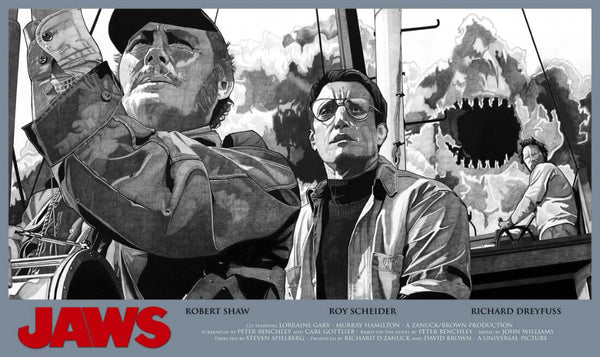 Jaws - Steven Spielberg - Hollywood Movie Art Poster 3 - Canvas Prints