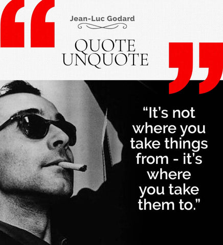 Jean-Luc Godard - French New Wave Cinema Pioneer - Movie Quote Poster - Canvas Prints