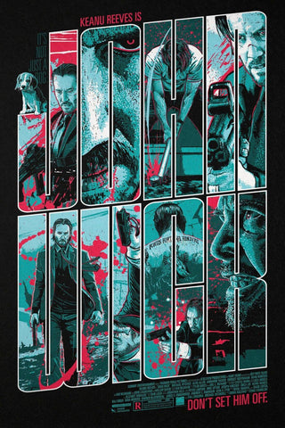 John Wick - Keanu Reeves - Hollywood English Action Movie Graphic Art Poster - Posters