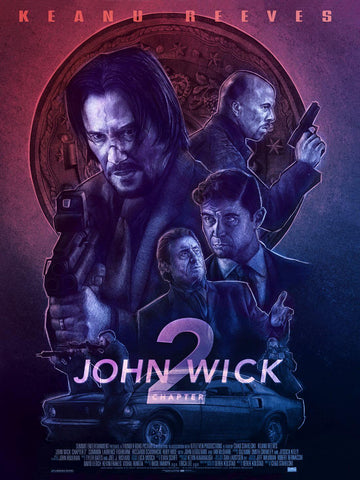 John Wick Chapter 2 - Keanu Reeves - Hollywood English Action Movie Art Poster - Posters