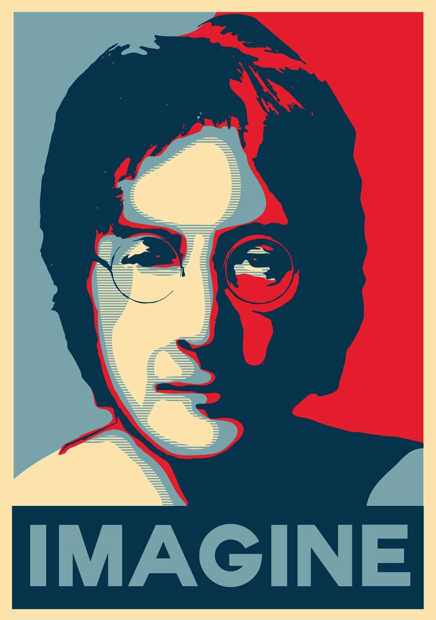 John Lennon - Imagine - Poster - Large Art Prints by Ralph | Frames, Canvas & Digital Art Prints | Small, Compact, Medium and Large Variants