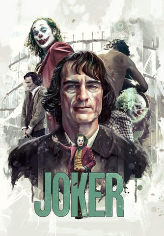 Joker - Joaquin Phoenix - Fan Art - Hollywood English Action Movie Poster - Canvas Prints by Brad