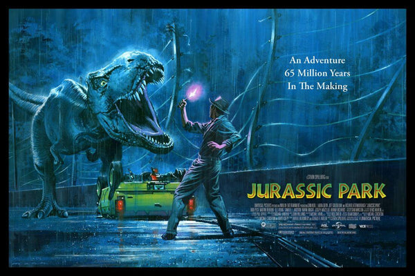 Jurassic Park - T Rex Dinosaur - Hollywood Movie Poster - Large Art Prints