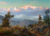 Kanchanjunga Range Sunset from Darjeeling - Mary Hulbert - Mountain Landscape Art Painting - Framed Prints