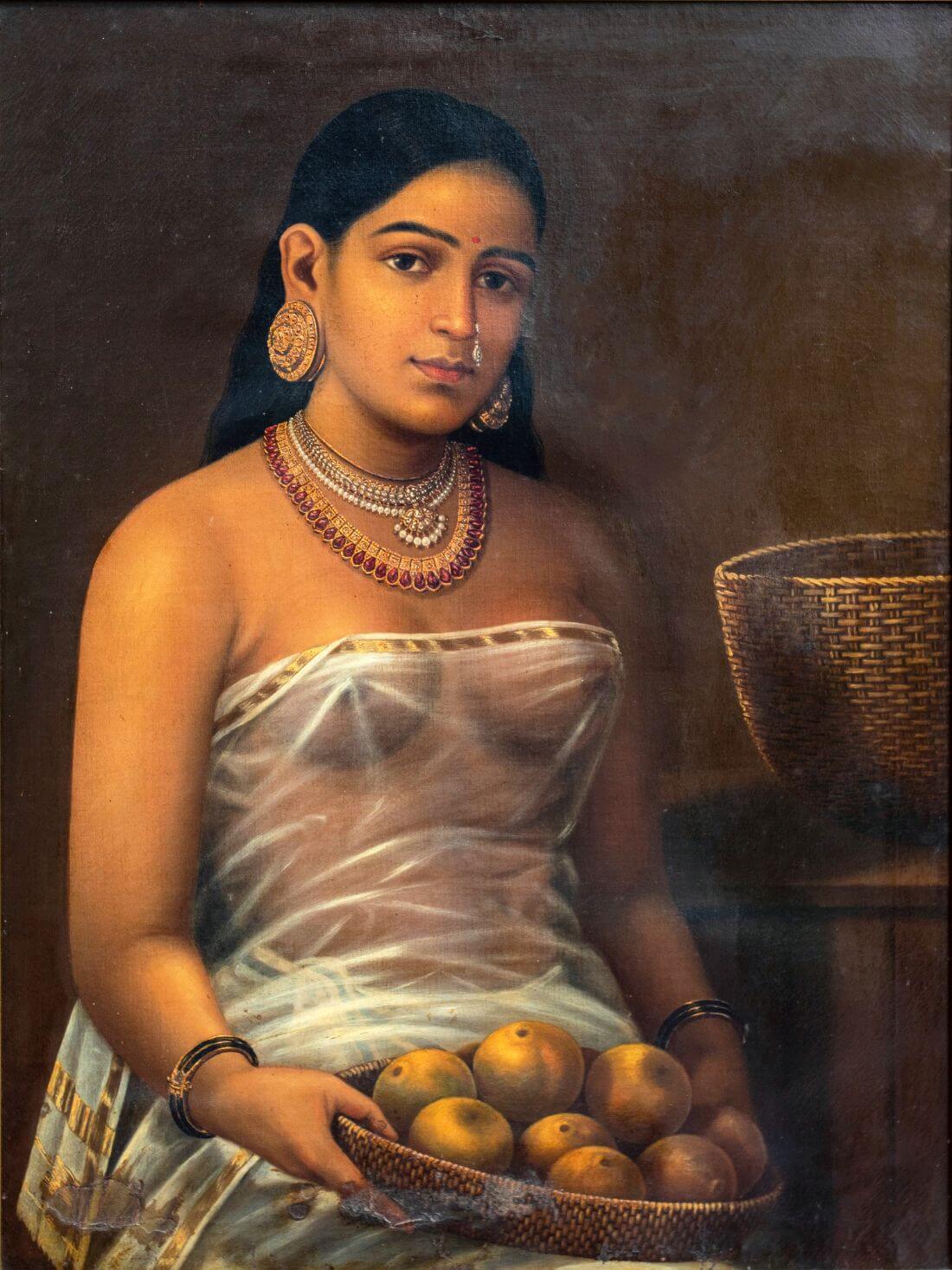 LAKSHMI OLEOGRAPH | RAJA RAVI VARMA | Vintage Ravi Varma Paintings |  Antique Raja Ravi Varma Artworks | Raja ravi varma lithographs – The  Antique Story