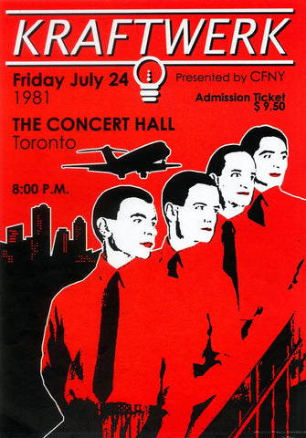 Kraftwerk in Toronto - Retro Vintage Music Concert Poster - Large Art Prints by Jacob George
