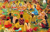 Krishna Enjoying With His Friends - Art Prints