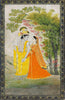 Krishna And Radha - Kangra Punjab School c1810 - Century Vintage Indian Painting - Framed Prints