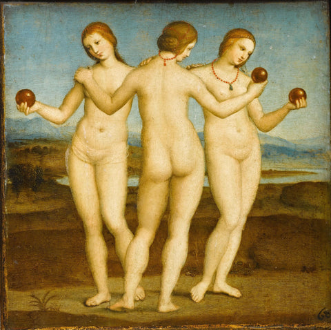 Les Trois Grâces - Canvas Prints by Raphael