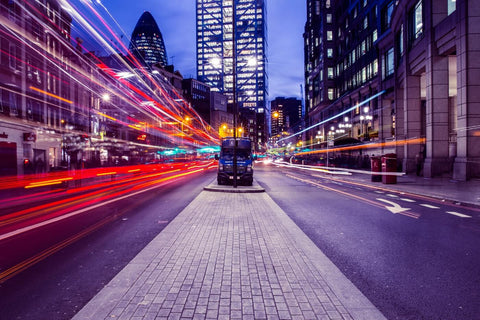 London Light Trails - Posters by Hamid Raza