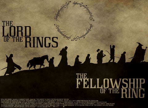 Lord Of The Rings - Fellowship Of The Ring - Hollywood Movie Graphic Art Poster - Life Size Posters