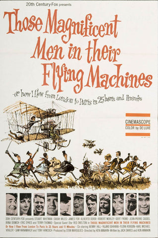 Those Magnificent Men In Their Flying Machines - Stuart Whitman - Hollywood Classic English Movie Poster - Art Prints