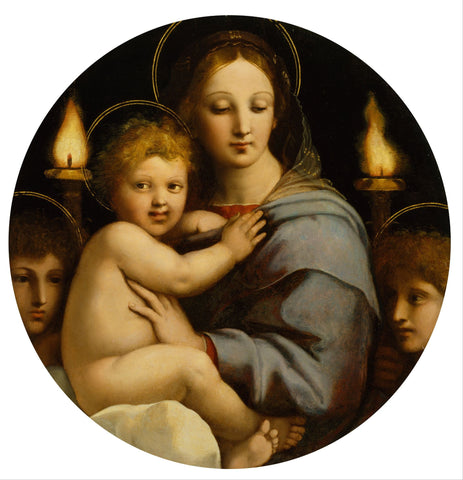 Madonna of the Candelabra - Canvas Prints by Raphael