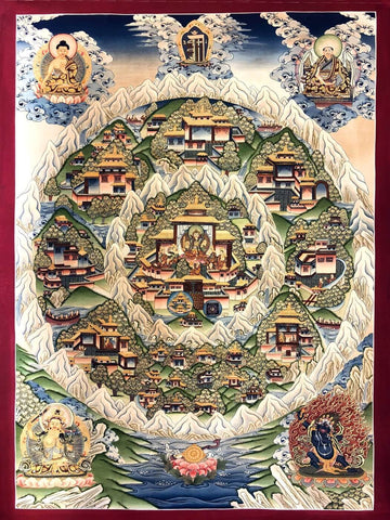 Mandala Kingdom of Shambhala - Buddha Collection - Canvas Prints by James Britto