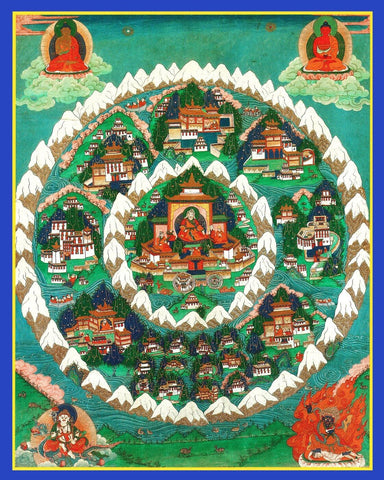 Mandala Kingdom of Shambhala - Buddhist Thangka Collection - Canvas Prints by James Britto