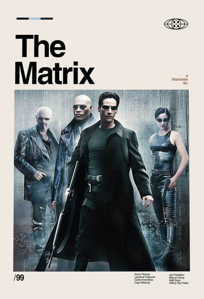 Matrix - Wachowski Borthers - Hollywood Sci-Fi Action Movie Art Poster - Art Prints