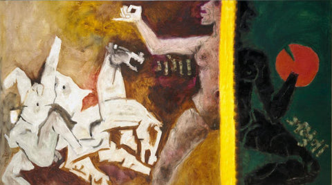 Mazbool Fida Hussain Untitled (Raj) - Life Size Posters by M F Husain