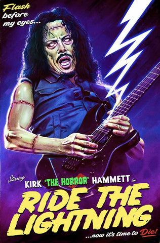 Metallica - Kirk Hammett - Ride The Lightning - Rock and Metal Music Concert Poster - Posters