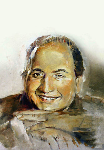 Mohammad Rafi - Legendary Indian Playback Singer - Art Painting Poster 1 - Framed Prints