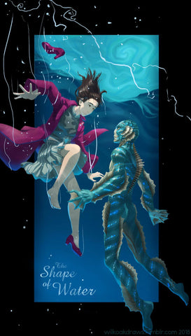 The Shape Of Water - Sally Hawkins- Hollywood Science Fiction English Movie Poster - Life Size Posters