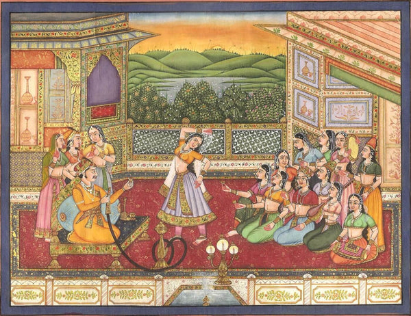 Indian Miniature Art - Mughal Painting - Evening - Posters