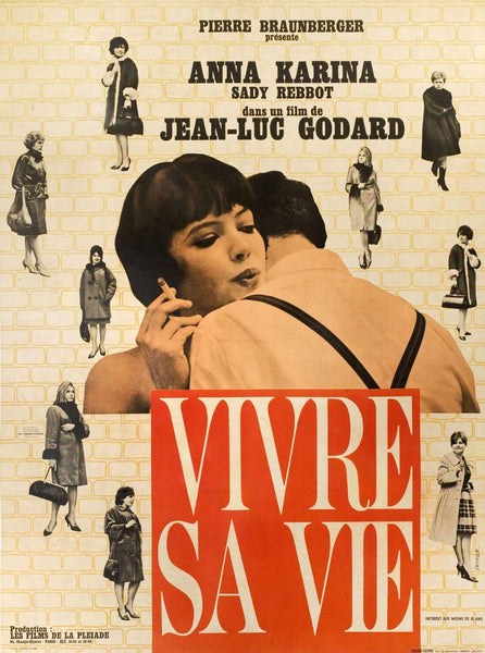 My Life To Live  (Vivre Sa Vie) - Jean-Luc Godard - French New Wave Movie Poster - Art Prints