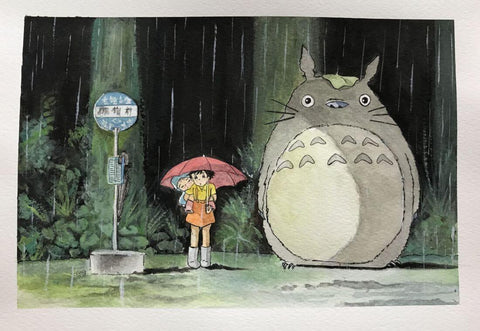 My Neighbor Totoro - Studio Ghibli Japanaese Animated Movie Fan Art Poster - Life Size Posters by Tallenge