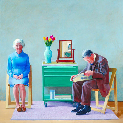 My Parents - David Hockney - Modern Masterpiece Portrait Painting - Framed Prints