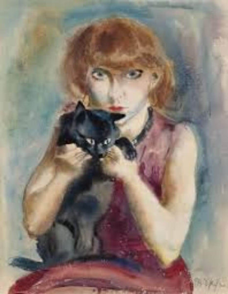 My Wife With The Cat (Meine Frau mit Katze) - Rudolf Schlicter - Posters