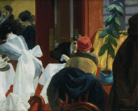 Edward Hopper - New York Restaurant - Large Art Prints by Edward Hopper