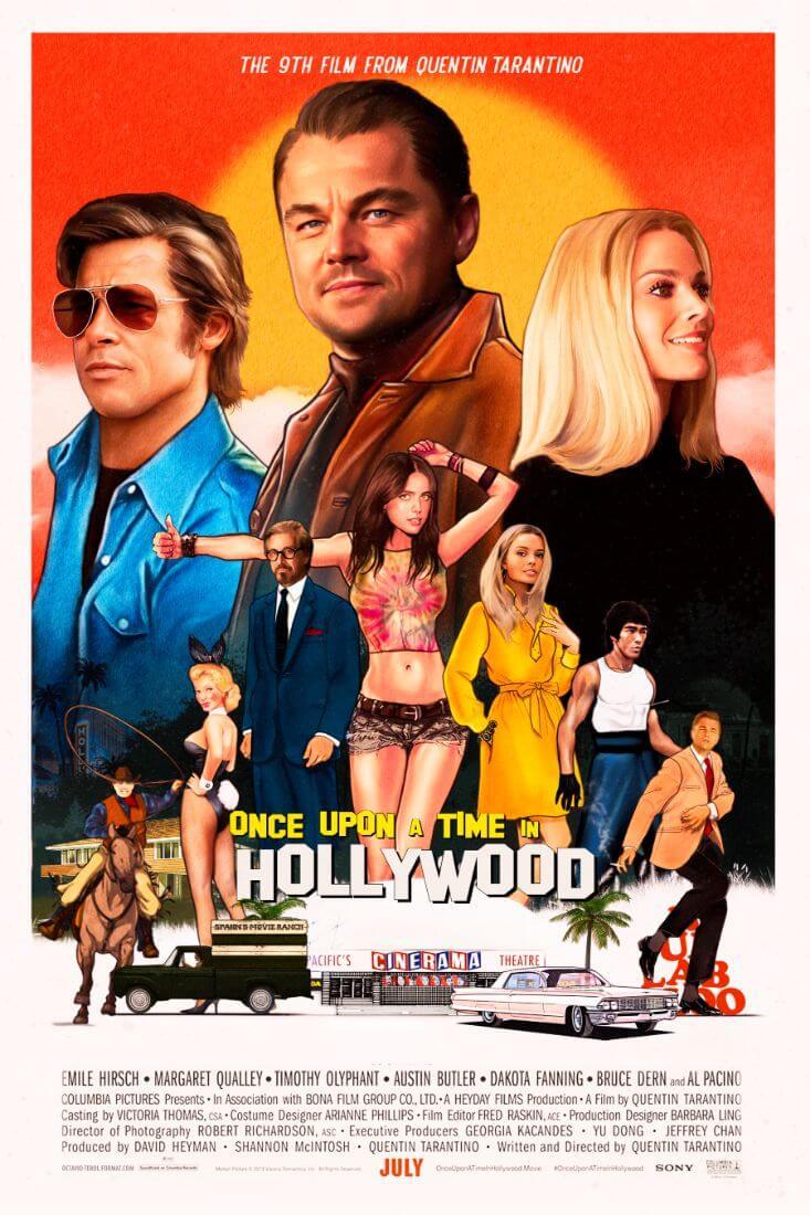 Once Upon a Time In Hollywood 9th Film Of Quentin Tarantino Movie Poster Art Prints